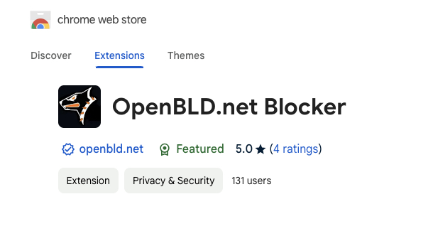 OpenBLD.net Chrome Based Broewsers Extension