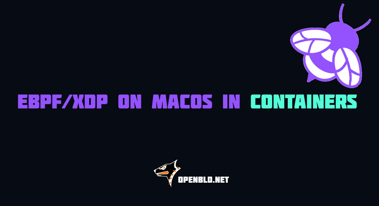 Building Linux eBPF/XDP Applications on macOS via containers