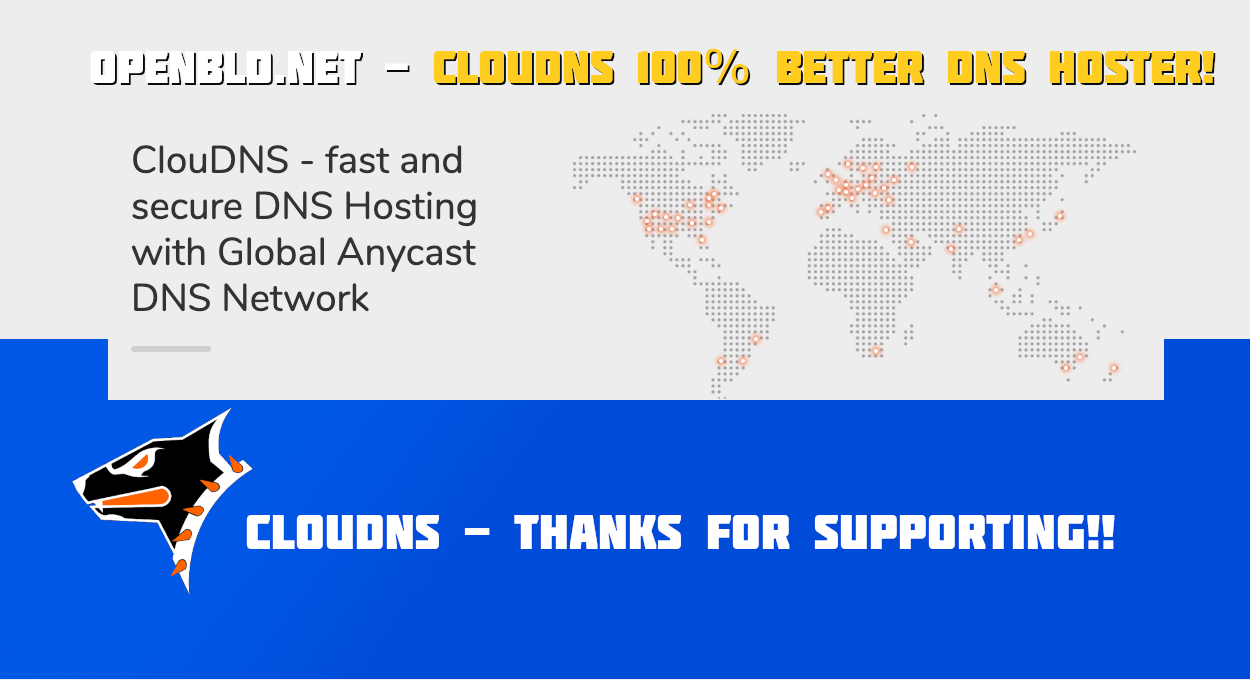 ClouDNS OpenBLD.net support